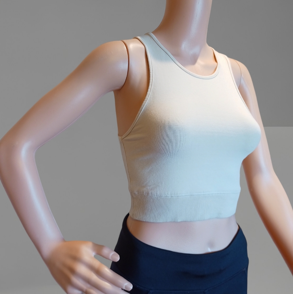 Zara Women's Beige Cropped Tank Top - Picture 11 of 16
